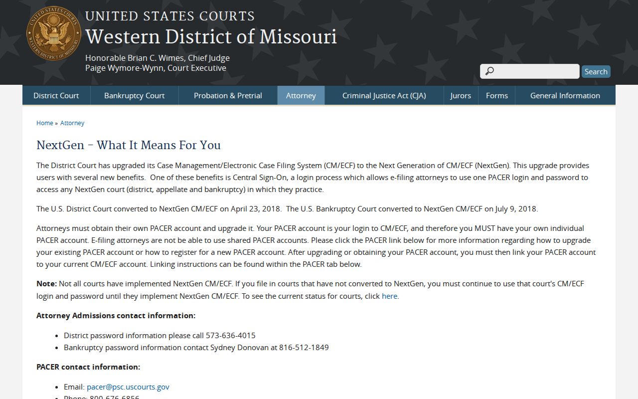 Mercer County court docket federal CM ECF distinction